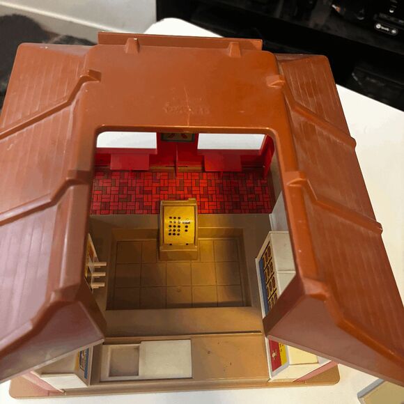 Vintage 1974 McDonalds Playskool Familiar Places Play Set Restaurant Trays Cars - Picture 12 of 13